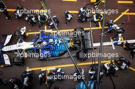 Nicholas Latifi (CDN) Williams Racing FW43B makes a pit stop. 23.05.2021. Formula 1 World Championship, Rd 5, Monaco Grand Prix, Monte Carlo, Monaco, Race Day.