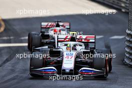 Mick Schumacher (GER) Haas VF-21 leads team mate Nikita Mazepin (RUS) Haas F1 Team VF-21. 23.05.2021. Formula 1 World Championship, Rd 5, Monaco Grand Prix, Monte Carlo, Monaco, Race Day.