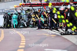 Valtteri Bottas (FIN) Mercedes AMG F1 W12 makes a pit stop that ended his race. 23.05.2021. Formula 1 World Championship, Rd 5, Monaco Grand Prix, Monte Carlo, Monaco, Race Day.