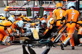 Daniel Ricciardo (AUS) McLaren MCL35M makes a pit stop. 23.05.2021. Formula 1 World Championship, Rd 5, Monaco Grand Prix, Monte Carlo, Monaco, Race Day.