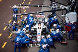 Nikita Mazepin (RUS) Haas F1 Team VF-21 makes a pit stop. 23.05.2021. Formula 1 World Championship, Rd 5, Monaco Grand Prix, Monte Carlo, Monaco, Race Day.