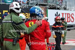 Charles Leclerc (MON) Ferrari after crashing out of qualifying. 22.05.2021. Formula 1 World Championship, Rd 5, Monaco Grand Prix, Monte Carlo, Monaco, Qualifying Day.