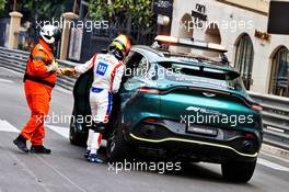 Mick Schumacher (GER) Haas VF-21 crashed in the third practice session. 22.05.2021. Formula 1 World Championship, Rd 5, Monaco Grand Prix, Monte Carlo, Monaco, Qualifying Day.