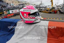 The helmet of Anthoine Hubert with the Alpine F1 Team. 22.05.2021. Formula 1 World Championship, Rd 5, Monaco Grand Prix, Monte Carlo, Monaco, Qualifying Day.