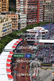 Lando Norris (GBR) McLaren MCL35M follows other cars out of the pits. 22.05.2021. Formula 1 World Championship, Rd 5, Monaco Grand Prix, Monte Carlo, Monaco, Qualifying Day.