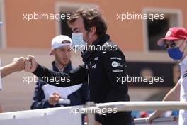 Fernando Alonso (ESP) Alpine F1 Team on the drivers parade. 23.05.2021. Formula 1 World Championship, Rd 5, Monaco Grand Prix, Monte Carlo, Monaco, Race Day.
