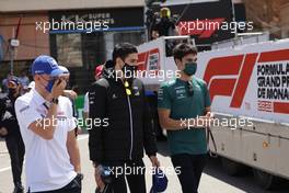 (L to R): Mick Schumacher (GER) Haas F1 Team with Esteban Ocon (FRA) Alpine F1 Team A521 and Lance Stroll (CDN) Aston Martin F1 Team. 23.05.2021. Formula 1 World Championship, Rd 5, Monaco Grand Prix, Monte Carlo, Monaco, Race Day.