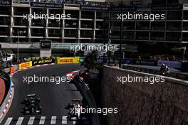 Valtteri Bottas (FIN) Mercedes AMG F1 W12 and Kimi Raikkonen (FIN) Alfa Romeo Racing C41. 20.05.2021. Formula 1 World Championship, Rd 5, Monaco Grand Prix, Monte Carlo, Monaco, Practice Day.