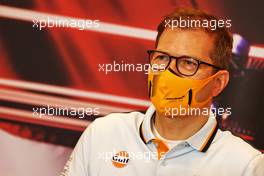 Andreas Seidl, McLaren Managing Director in the FIA Press Conference. 20.05.2021. Formula 1 World Championship, Rd 5, Monaco Grand Prix, Monte Carlo, Monaco, Practice Day.