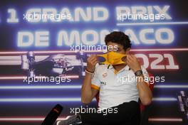 Lando Norris (GBR) McLaren in the FIA Press Conference. 19.05.2021. Formula 1 World Championship, Rd 5, Monaco Grand Prix, Monte Carlo, Monaco, Preparation Day.