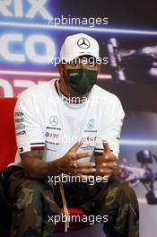 Lewis Hamilton (GBR) Mercedes AMG F1 in the FIA Press Conference. 19.05.2021. Formula 1 World Championship, Rd 5, Monaco Grand Prix, Monte Carlo, Monaco, Preparation Day.
