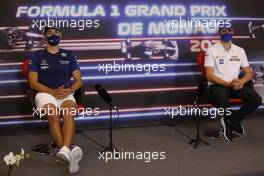 (L to R): George Russell (GBR) Williams Racing and Mick Schumacher (GER) Haas F1 Team in the FIA Press Conference. 19.05.2021. Formula 1 World Championship, Rd 5, Monaco Grand Prix, Monte Carlo, Monaco, Preparation Day.