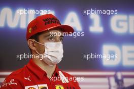 Charles Leclerc (MON) Ferrari in the FIA Press Conference. 19.05.2021. Formula 1 World Championship, Rd 5, Monaco Grand Prix, Monte Carlo, Monaco, Preparation Day.