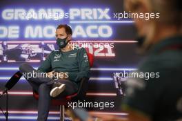 Sebastian Vettel (GER) Aston Martin F1 Team in the FIA Press Conference. 19.05.2021. Formula 1 World Championship, Rd 5, Monaco Grand Prix, Monte Carlo, Monaco, Preparation Day.