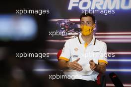 Daniel Ricciardo (AUS) McLaren in the FIA Press Conference. 19.05.2021. Formula 1 World Championship, Rd 5, Monaco Grand Prix, Monte Carlo, Monaco, Preparation Day.
