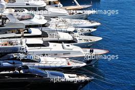 Boats in the scenic Monaco Harbour. 19.05.2021. Formula 1 World Championship, Rd 5, Monaco Grand Prix, Monte Carlo, Monaco, Preparation Day.