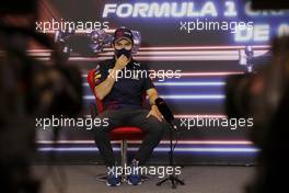 Sergio Perez (MEX) Red Bull Racing in the FIA Press Conference. 19.05.2021. Formula 1 World Championship, Rd 5, Monaco Grand Prix, Monte Carlo, Monaco, Preparation Day.