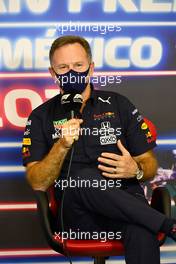 Christian Horner (GBR) Red Bull Racing Team Principal in the FIA Press Conference. 05.11.2021. Formula 1 World Championship, Rd 18, Mexican Grand Prix, Mexico City, Mexico, Practice Day.