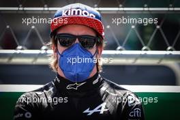 Fernando Alonso (ESP) Alpine F1 Team on the grid. 07.11.2021. Formula 1 World Championship, Rd 18, Mexican Grand Prix, Mexico City, Mexico, Race Day.