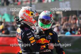 1st place Max Verstappen (NLD) Red Bull Racing RB16B and Sergio Perez (MEX) Red Bull Racing RB16B. 07.11.2021. Formula 1 World Championship, Rd 18, Mexican Grand Prix, Mexico City, Mexico, Race Day.