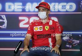 Charles Leclerc (MON) Ferrari in the FIA Press Conference. 04.11.2021. Formula 1 World Championship, Rd 18, Mexican Grand Prix, Mexico City, Mexico, Preparation Day.