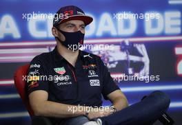 Max Verstappen (NLD) Red Bull Racing in the FIA Press Conference. 04.11.2021. Formula 1 World Championship, Rd 18, Mexican Grand Prix, Mexico City, Mexico, Preparation Day.