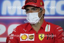 Carlos Sainz Jr (ESP) Ferrari in the FIA Press Conference. 04.11.2021. Formula 1 World Championship, Rd 18, Mexican Grand Prix, Mexico City, Mexico, Preparation Day.