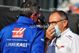Stefano Domenicali (ITA) Formula One President and CEO with Guenther Steiner (ITA) Haas F1 Team Prinicipal. 03.09.2021. Formula 1 World Championship, Rd 13, Dutch Grand Prix, Zandvoort, Netherlands, Practice Day.