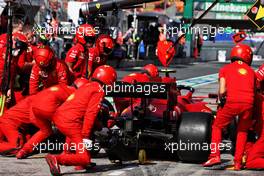 Carlos Sainz Jr (ESP) Ferrari SF-21 practices a pit stop. 03.09.2021. Formula 1 World Championship, Rd 13, Dutch Grand Prix, Zandvoort, Netherlands, Practice Day.