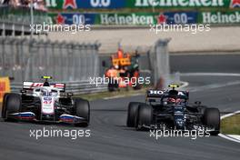 (L to R): Mick Schumacher (GER) Haas VF-21 and Pierre Gasly (FRA) AlphaTauri AT02. 03.09.2021. Formula 1 World Championship, Rd 13, Dutch Grand Prix, Zandvoort, Netherlands, Practice Day.