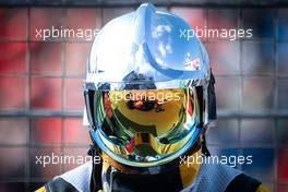 Max Verstappen (NLD) Red Bull Racing RB16B reflected in a marshal's visor. 03.09.2021. Formula 1 World Championship, Rd 13, Dutch Grand Prix, Zandvoort, Netherlands, Practice Day.