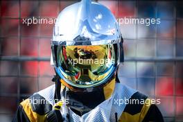 Esteban Ocon (FRA) Alpine F1 Team A521 reflected in a marshal's visor. 03.09.2021. Formula 1 World Championship, Rd 13, Dutch Grand Prix, Zandvoort, Netherlands, Practice Day.
