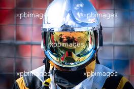 Sergio Perez (MEX) Red Bull Racing RB16B reflected in a marshal's visor. 03.09.2021. Formula 1 World Championship, Rd 13, Dutch Grand Prix, Zandvoort, Netherlands, Practice Day.