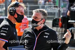 (L to R): Alan Permane (GBR) Alpine F1 Team Trackside Operations Director with Pat Fry (GBR) Alpine F1 Team Technical Director (Chassis). 03.09.2021. Formula 1 World Championship, Rd 13, Dutch Grand Prix, Zandvoort, Netherlands, Practice Day.