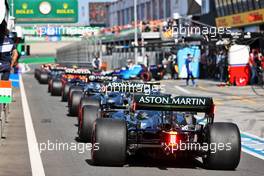 Sebastian Vettel (GER) Aston Martin F1 Team AMR21 in the pits. 05.09.2021. Formula 1 World Championship, Rd 13, Dutch Grand Prix, Zandvoort, Netherlands, Race Day.