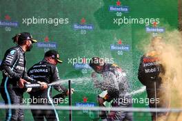 The podium (L to R): Lewis Hamilton (GBR) Mercedes AMG F1, second; Valtteri Bottas (FIN) Mercedes AMG F1, third; Richard Wolverson (GBR) Red Bull Racing Team Engineer; Max Verstappen (NLD) Red Bull Racing, race winner. 05.09.2021. Formula 1 World Championship, Rd 13, Dutch Grand Prix, Zandvoort, Netherlands, Race Day.