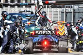 Nicholas Latifi (CDN) Williams Racing FW43B makes a pit stop. 05.09.2021. Formula 1 World Championship, Rd 13, Dutch Grand Prix, Zandvoort, Netherlands, Race Day.