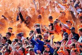 Circuit atmosphere - fans in the grandstand. 04.09.2021. Formula 1 World Championship, Rd 13, Dutch Grand Prix, Zandvoort, Netherlands, Qualifying Day.