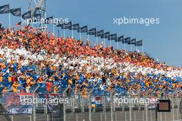 Circuit atmosphere - fans in the grandstand. 05.09.2021. Formula 1 World Championship, Rd 13, Dutch Grand Prix, Zandvoort, Netherlands, Race Day.