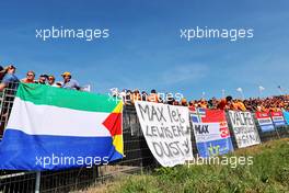 Circuit atmosphere - banners of support from fans for Max Verstappen (NLD) Red Bull Racing. 05.09.2021. Formula 1 World Championship, Rd 13, Dutch Grand Prix, Zandvoort, Netherlands, Race Day.