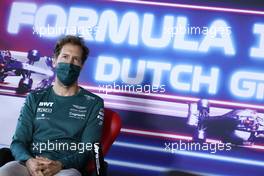 Sebastian Vettel (GER) Aston Martin F1 Team in the FIA Press Conference. 02.09.2021. Formula 1 World Championship, Rd 13, Dutch Grand Prix, Zandvoort, Netherlands, Preparation Day.