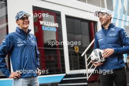 (L to R): George Russell (GBR) Williams Racing and Nicholas Latifi (CDN) Williams Racing with football. 02.09.2021. Formula 1 World Championship, Rd 13, Dutch Grand Prix, Zandvoort, Netherlands, Preparation Day.