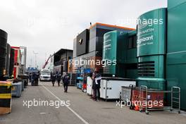 Paddock atmosphere - Aston Martin F1 Team trucks. 01.09.2021. Formula 1 World Championship, Rd 13, Dutch Grand Prix, Zandvoort, Netherlands, Preparation Day.