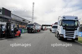 Circuit atmosphere - trucks with freight being unpacked.  01.09.2021. Formula 1 World Championship, Rd 13, Dutch Grand Prix, Zandvoort, Netherlands, Preparation Day.