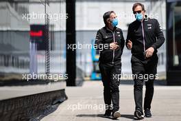 (L to R): Davide Brivio (ITA) Alpine F1 Team Racing Director with Laurent Rossi (FRA) Alpine Chief Executive Officer. 30.04.2021. Formula 1 World Championship, Rd 3, Portuguese Grand Prix, Portimao, Portugal, Practice Day.