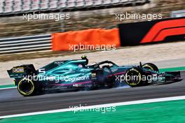 Sebastian Vettel (GER) Aston Martin F1 Team AMR21 locks up under braking. 30.04.2021. Formula 1 World Championship, Rd 3, Portuguese Grand Prix, Portimao, Portugal, Practice Day.
