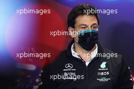 Toto Wolff (GER) Mercedes AMG F1 Shareholder and Executive Director in the FIA Press Conference. 30.04.2021. Formula 1 World Championship, Rd 3, Portuguese Grand Prix, Portimao, Portugal, Practice Day.