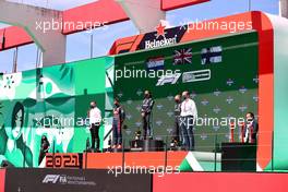 1st place Lewis Hamilton (GBR) Mercedes AMG F1, 2nd place Max Verstappen (NLD) Red Bull Racing and 3rd place Valtteri Bottas (FIN) Mercedes AMG F1. 02.05.2021. Formula 1 World Championship, Rd 3, Portuguese Grand Prix, Portimao, Portugal, Race Day.