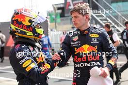 Sergio Perez (MEX) Red Bull Racing RB16B and Max Verstappen (NLD) Red Bull Racing RB16B. 02.05.2021. Formula 1 World Championship, Rd 3, Portuguese Grand Prix, Portimao, Portugal, Race Day.