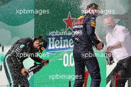 1st place Lewis Hamilton (GBR) Mercedes AMG F1 and 2nd place Max Verstappen (NLD) Red Bull Racing. 02.05.2021. Formula 1 World Championship, Rd 3, Portuguese Grand Prix, Portimao, Portugal, Race Day.